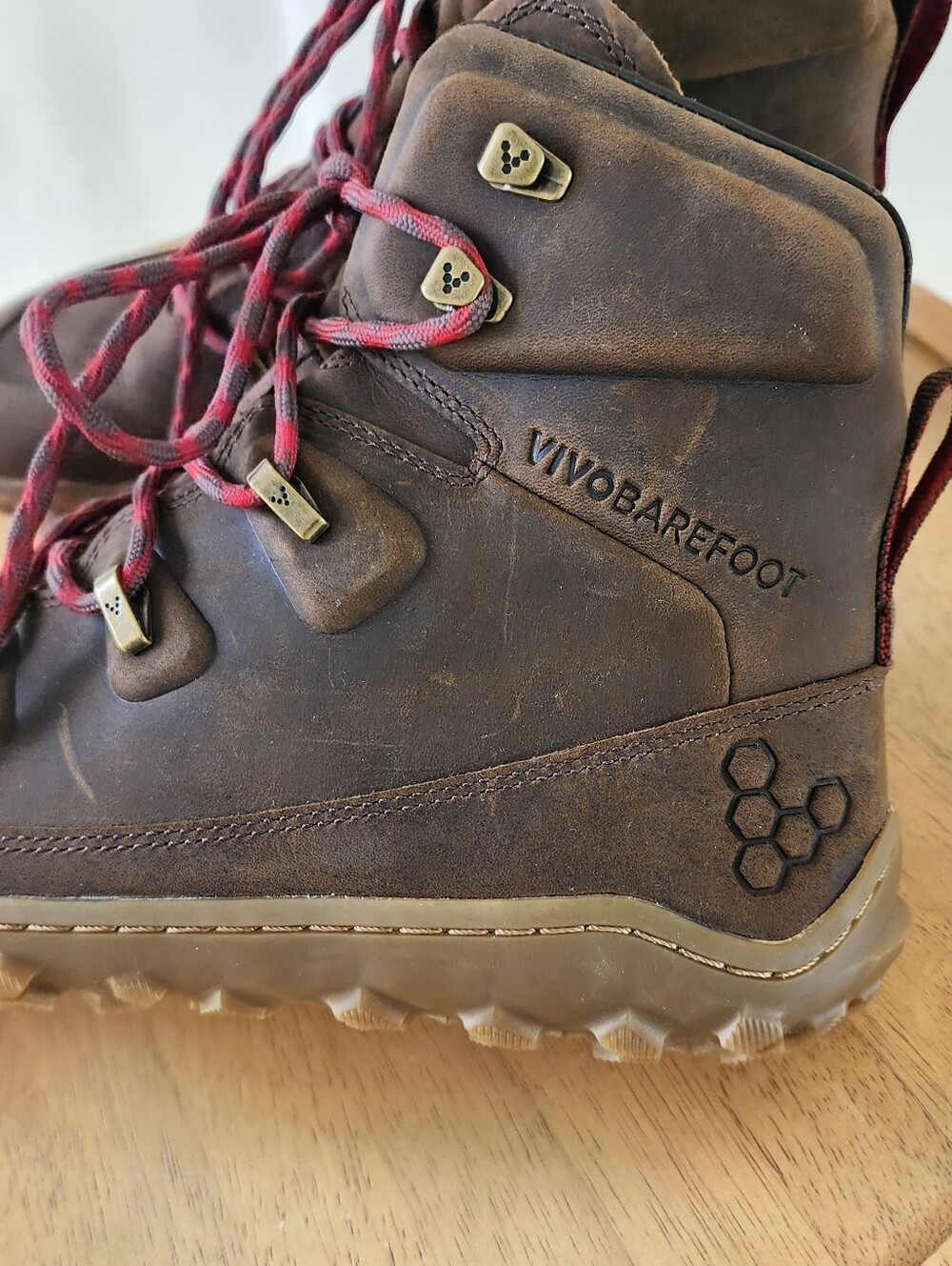 Vivo barefoot Tracker Womens Brown Leather Trail Boots - Picture 4 of 14
